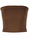 The Andamane Gwen Viscose Jersey Tube Top In Brown