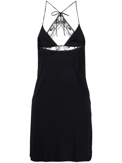 La Perla Showtime Lace-trim Nightdress In Black