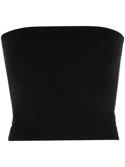 The Andamane Gwen Tube Strapless Jersey Top In Black