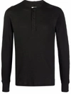Rag & Bone Long-sleeve Cotton Top In Black