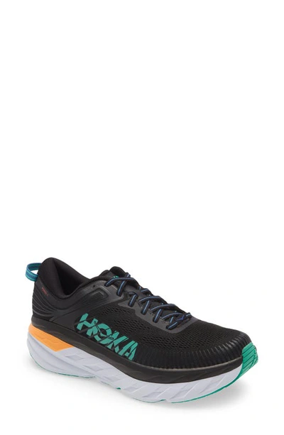 Hoka One One Bondi 7 Running Sneakers In Black Multi