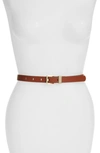 Nordstrom Metal Keeper Belt In Cognac