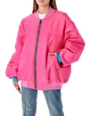 Khrisjoy Puff Bomber Jacket In Fuchsia