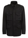 Original Vintage Style Flap Pockets Jacket In Black