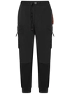 Parajumpers Logo-patch Fleece Sweatpants In Black
