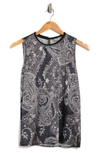 GO BY GO SILK KNIT ONE PEARL 2 SHELL PRINTED TANK