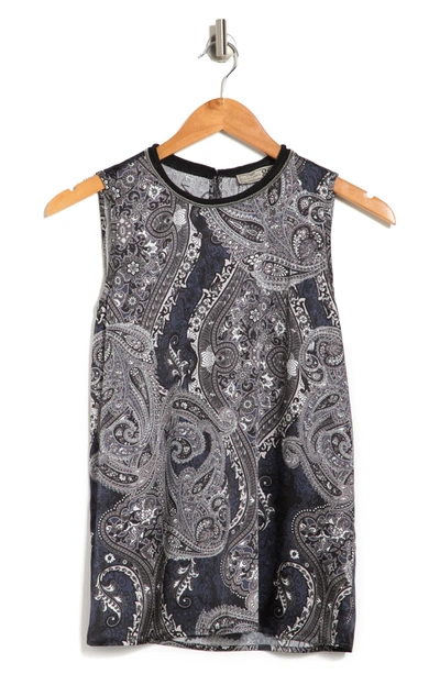 Go By Go Silk Knit One Pearl 2 Shell Printed Tank In Tapestry