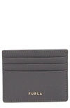 Furla Classic Business Card Case In Asfalto G