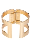 Eye Candy Los Angeles Luxe Collection Violet Gold Cuff Bracelet In Gold