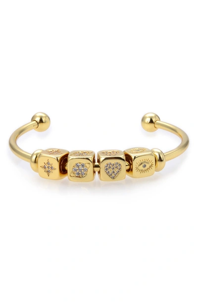 Eye Candy Los Angeles Zal Cuff Bracelet In Gold
