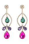 Eye Candy Los Angeles Nina Pink Drop Earrings