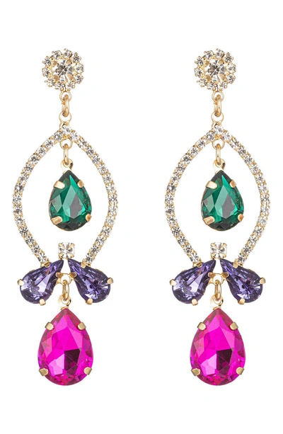 Eye Candy Los Angeles Nina Pink Drop Earrings In Pink