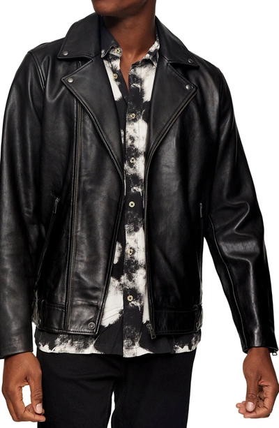 Leather biker jacket topman hot sale