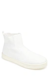 Journee Kody High Top Knit Slip-on Sneaker In White
