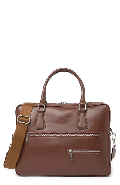 Maison Heritage Caro Portfolio Shoulder Bag In Brown