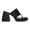 NODALETO BLACK BULLA CANDACE PLATFORM HEELED SANDALS