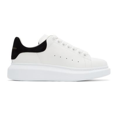 Alexander Mcqueen White Sneakers With Logo On The Tongue And Logo Lettering On The Rear In Leather Woman