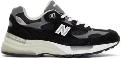 New Balance Usa 992 Mesh Suede Low Top Sneakers In Black