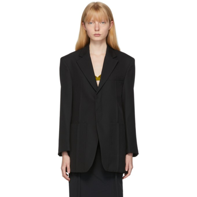 Jacquemus Notched-lapel Single-breasted Blazer In Black