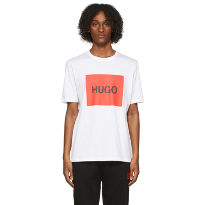 Hugo Boss Logo-print Cotton-jersey T-shirt In White 100