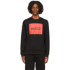 Hugo Boss Hugo Duragol Logo Box Sweatshirt In 001 Black