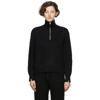 Rag & Bone Cashmere Half-zip Pierce Sweater In Black