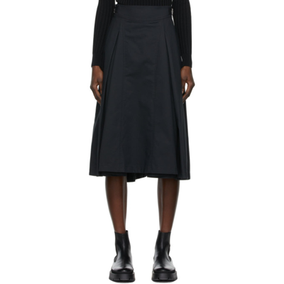 3.1 Phillip Lim / フィリップ リム Buckled Pleated Cotton-blend Midi Skirt In Black