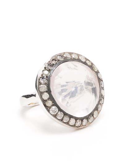 Rosa Maria Crystal-embellished Ring In Silber