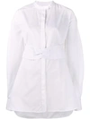 Ellery Corset Belt Cotton Shirt In White