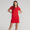 Ralph Lauren Cotton Mesh Polo Dress In Rl 2000 Red