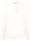 Stella Mccartney White Band Collar Blouse In White