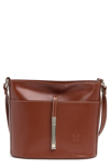 Markese Leather Crossbody Bag In Brown