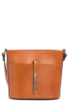 Markese Leather Crossbody Bag In Cognac