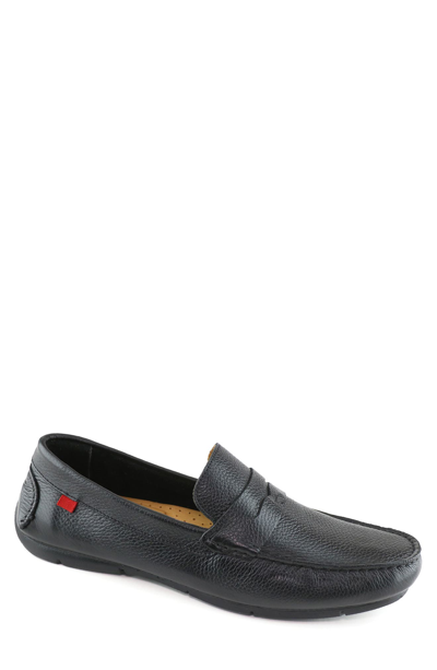 Marc Joseph New York Greenwich Penny Loafer In Black Grainy