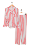 Nordstrom Rack Tranquility Long Sleeve Shirt & Pants 2-piece Pajama Set In Grey Micro Awning Stripe