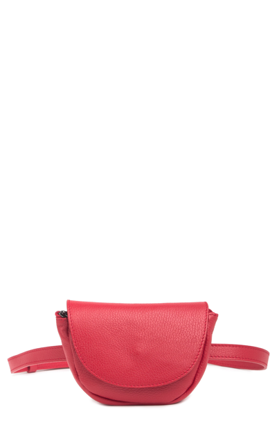 Markese Leather Belt Bag In Red
