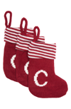 Nordstrom Rack Monogram Christmas Stocking In Red Chili Multi C