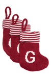 Nordstrom Rack Monogram Christmas Stocking In Red Chili Multi G