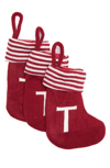 Nordstrom Rack Monogram Christmas Stocking In Red Chili Multi T