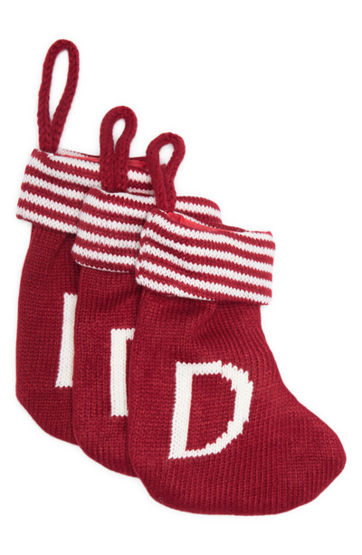 Nordstrom Rack Monogram Christmas Stocking In Red Chili Multi D