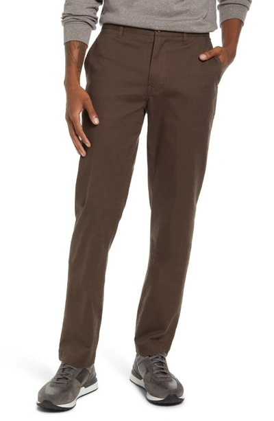 The Normal Brand Stretch Canvas Trousers In Brown