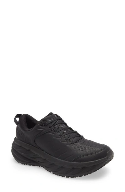 Hoka One One Bondi Sr Water Resistant Sneaker In Black/ Black