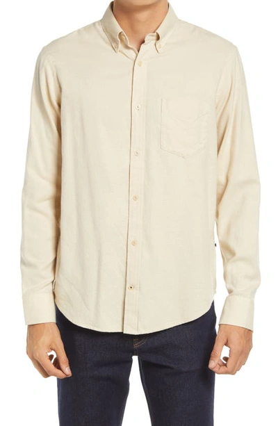 Nn07 Levon 5159 Slim Fit Flannel Button-down Shirt In Ecru