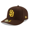 NEW ERA NEW ERA BROWN SAN DIEGO PADRES AUTHENTIC COLLECTION ON-FIELD LOW PROFILE 59FIFTY FITTED HAT,70538425