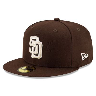 New Era Men's Brown San Diego Padres Alternate Authentic Collection On-field 59fifty Fitted Hat In Brown/tan