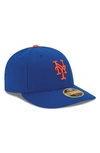 NEW ERA NEW ERA ROYAL NEW YORK METS AUTHENTIC COLLECTION ON FIELD LOW PROFILE GAME 59FIFTY FITTED HAT,70360652