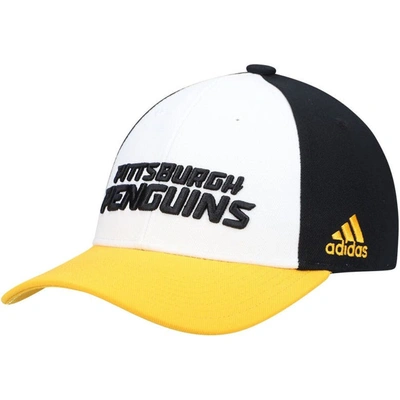 Adidas Originals Adidas White Pittsburgh Penguins Locker Room Adjustable Hat