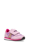 Saucony Kids' Jazz Hook & Loop Sneaker In Mauve/ Pink