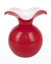 Vietri Hibiscus Glass Red Medium Vase