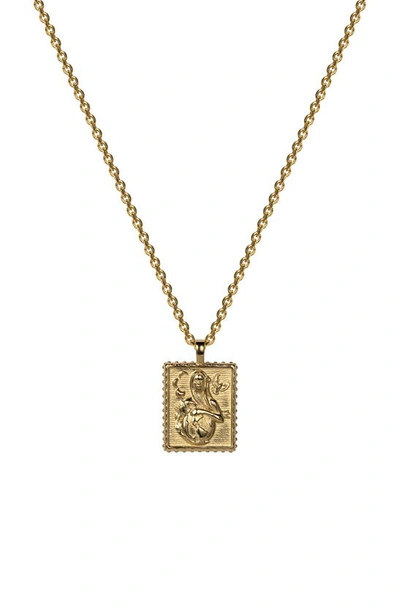 Awe Inspired Pachamama Pendant Necklace In Gold Vermeil